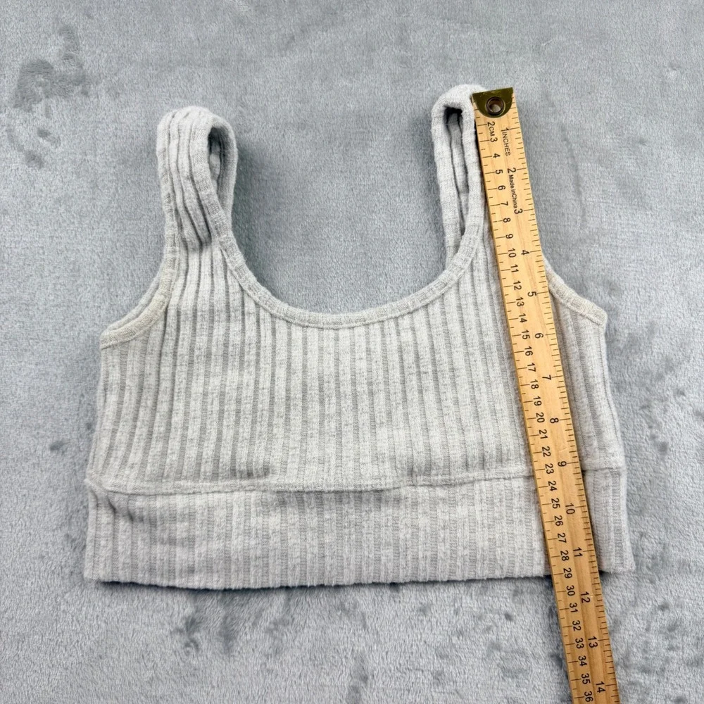 Altar'd State Intimates Ribbed Bralette Crop Top Gray Women's Small RT2495-1AS